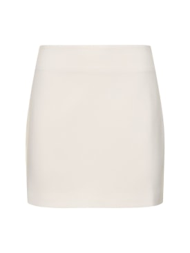 The Andamane: Nerea tech crepe satin mini skirt - White - women_0 | Luisa Via Roma
