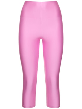 The Andamane: Holly shiny Lycra 3/4 leggings - Pink - women_0 | Luisa Via Roma