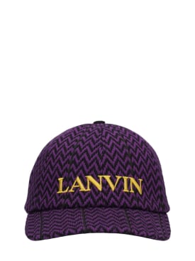 Lanvin: Canvas baseball hat - Purple - men_0 | Luisa Via Roma