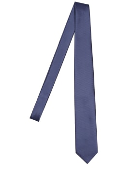 Tom Ford: Cravate en sergé de soie unie 8 cm - Deep Dive - men_0 | Luisa Via Roma