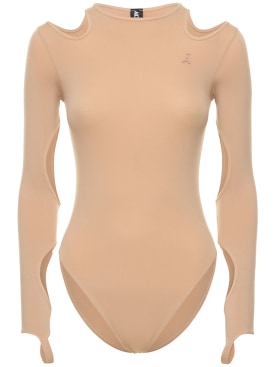 Andreadamo: Body aus Jersey mit Druck - Nude 001 - women_0 | Luisa Via Roma