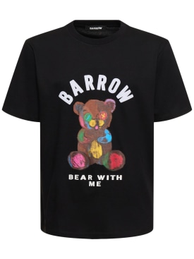 Barrow: T-shir imprimé Bear With Me - Noir - men_0 | Luisa Via Roma