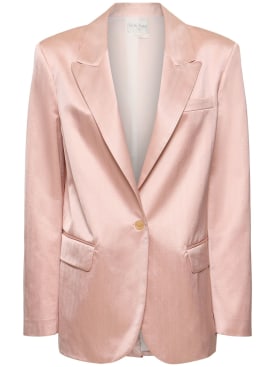 Forte_forte: Chic herringbone tailored jacket - Pink - women_0 | Luisa Via Roma
