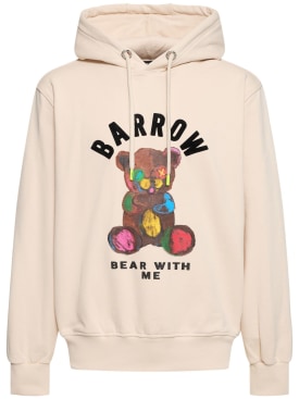 Barrow: Bear printed hoodie - Turtledove - men_0 | Luisa Via Roma