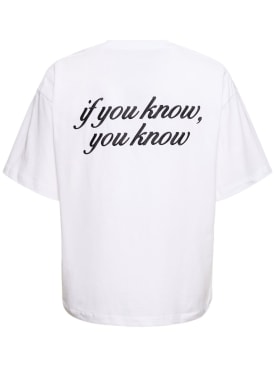 Garment Workshop: T-shirt brodé If You Know You Know - Blanc - men_0 | Luisa Via Roma