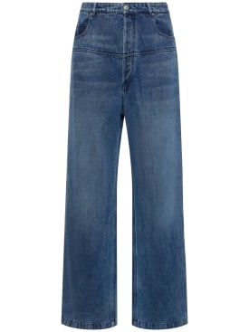 Marant: Teren fluid lyocell & cotton wide jeans - Blue - men_0 | Luisa Via Roma