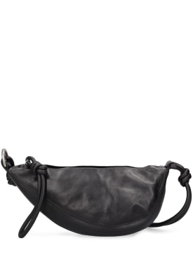 Dries Van Noten: Large leather crossbody bag - Black - men_0 | Luisa Via Roma