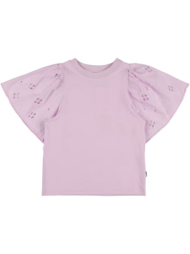 Molo: Camiseta de algodón orgánico - Púrpura Claro - kids-girls_0 | Luisa Via Roma