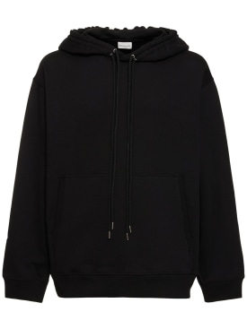 Dries Van Noten: Haxel cotton hoodie - Black - men_0 | Luisa Via Roma
