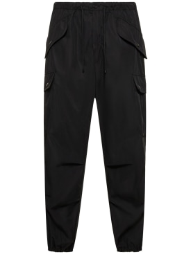 Dries Van Noten: Pentin宽松科技织物工装裤 - 黑色 - men_0 | Luisa Via Roma
