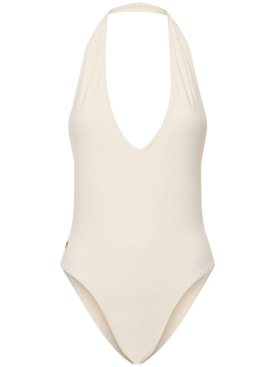 Éterne: Amelia halter one piece swimsuit - Ivory - women_0 | Luisa Via Roma