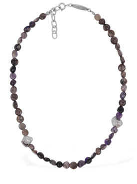 After Pray: Ocean gemstone necklace - Purple - men_0 | Luisa Via Roma