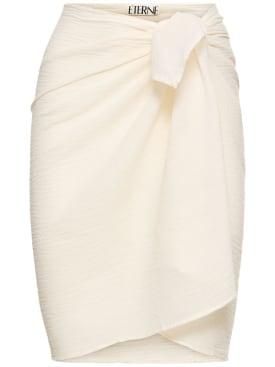 Éterne: Esme cotton mini sarong - Ivory - women_0 | Luisa Via Roma