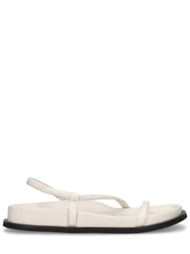 St. Agni: 25mm Twist leather sandals - White - women_0 | Luisa Via Roma