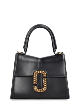 Marc Jacobs: The Mini leather top handle bag - Black - women_0 | Luisa Via Roma
