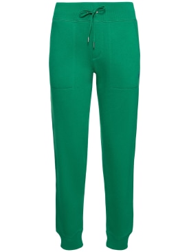 Polo Ralph Lauren: Mari cotton blend sweatpants - Green - women_0 | Luisa Via Roma