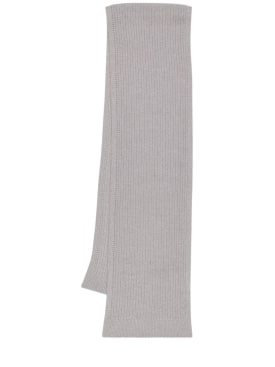 Khaite: Blanc cashmere scarf - Warm Grey - women_0 | Luisa Via Roma