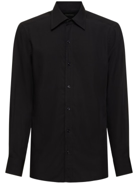 Tom Ford: Camisa de seda - Negro - men_0 | Luisa Via Roma