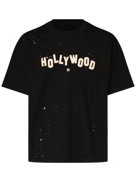 Amiri: Hollywood Shotgun大廓型T恤 - 白色 - men_0 | Luisa Via Roma