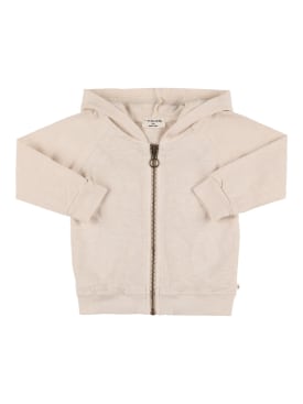 1 + IN THE FAMILY: Cotton zip hoodie - Off White - kids-boys_0 | Luisa Via Roma