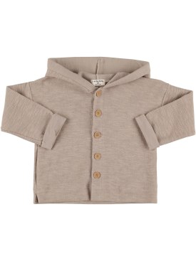 1 + IN THE FAMILY: Cotton blend hooded jacket - Beige - kids-girls_0 | Luisa Via Roma