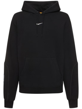 Nike: Nocta Fleece hoodie - Nero/Bianco - men_0 | Luisa Via Roma