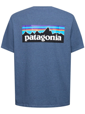 Patagonia: T-Shirt „P-6 Logo Responsibility“ - Utility Blue - men_0 | Luisa Via Roma