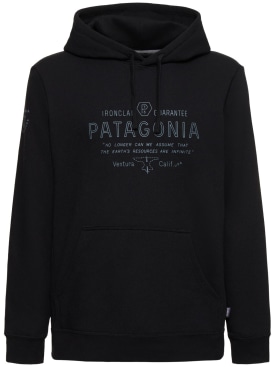 Patagonia: Recycled cotton blend hoodie - Black - men_0 | Luisa Via Roma