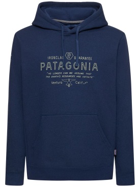 Patagonia: Hoodie aus recyceltem Baumwollmischfleece - Lagom Blue - men_0 | Luisa Via Roma