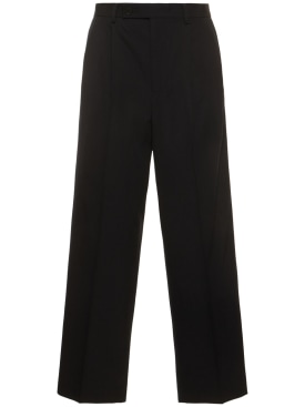 AURALEE: Light wool gabardine pants - Top Black - women_0 | Luisa Via Roma