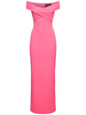 Solace London: Inex绉纱针织迷笛连衣裙 - 粉色 - women_0 | Luisa Via Roma