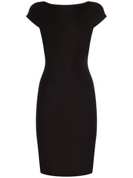 Dsquared2: Jersey open back mini dress - Black - women_0 | Luisa Via Roma