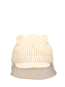 Liewood: Organic cotton sun hat - White/Yellow - kids-girls_0 | Luisa Via Roma