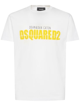 Dsquared2: Cool fit logo印花T恤 - 白色 - men_0 | Luisa Via Roma