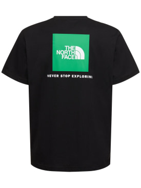 The North Face: T-shirt imprimé Redbox - Noir/Vert - men_0 | Luisa Via Roma