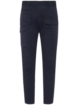 Dsquared2: Pantalones cargo de algodón stretch - Azul - men_0 | Luisa Via Roma