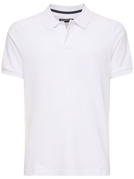 VILEBREQUIN: Poloshirt aus Baumwolljersey mit Logo - Weiß - men_0 | Luisa Via Roma