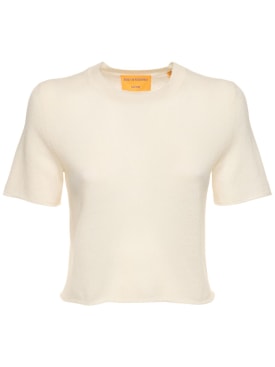 Guest In Residence: Camiseta corta de lana - Blanco - women_0 | Luisa Via Roma