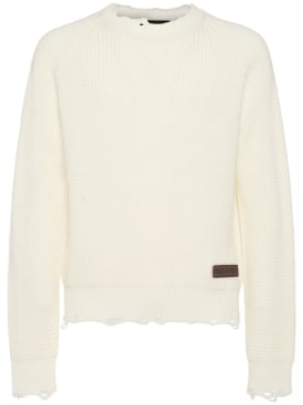 Dsquared2: Suéter de lana - Blanco Opaco - men_0 | Luisa Via Roma