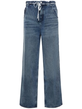 Isabel Marant: Pantalones con cintura elástica - Azul Claro - women_0 | Luisa Via Roma