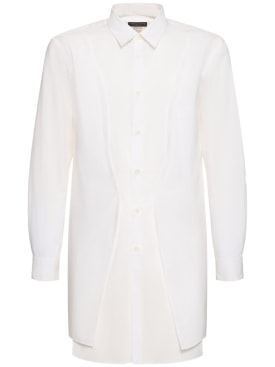 Comme des Garçons Homme Plus: Cotton poplin shirt - White - men_0 | Luisa Via Roma