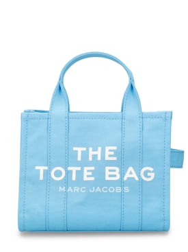 Marc Jacobs: The Small Tote canvas bag - Aqua - women_0 | Luisa Via Roma