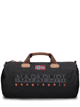 Napapijri: Bering 3 canvas duffle bag - Black - men_0 | Luisa Via Roma