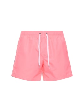 SUNDEK: Stretch waist nylon swim shorts - Pink - men_0 | Luisa Via Roma