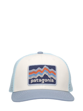 Patagonia: Logo organic baseball hat - White/Multi - kids-boys_0 | Luisa Via Roma