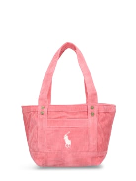 Ralph Lauren: Mini corduroy tote bag - Pink - kids-girls_0 | Luisa Via Roma