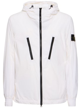 Stone Island: Packable nylon-tc jacket - White - men_0 | Luisa Via Roma