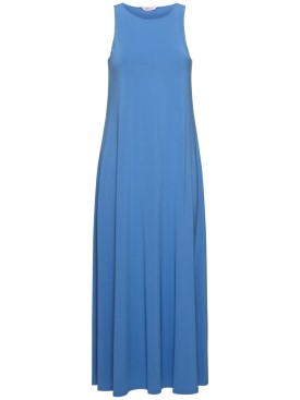 Max Mara: Ärmelloses Kleid aus Jersey „Supremo“ - Blau - women_0 | Luisa Via Roma