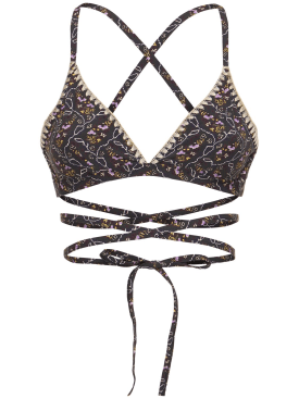 Isabel Marant: Solange wraparound bikini set - Washed Black - women_0 | Luisa Via Roma