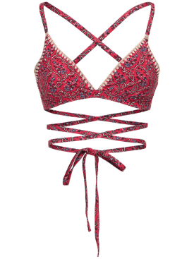 Isabel Marant: Wickel-Bikini „Solange“ - Cranberry/Multi - women_0 | Luisa Via Roma